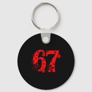 Number 6 7 Funny Meme Saying 67 Six Seven Christma Keychain