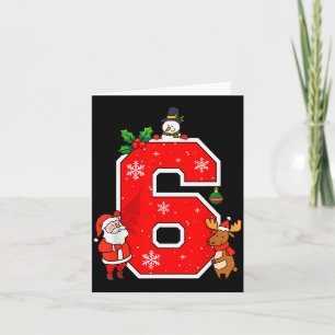 Number 6 7 Meme 67 Couple Pajamas Christmas Matchi Card