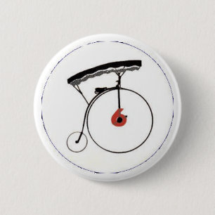 Number 6 Badge 2 Inch Round Button