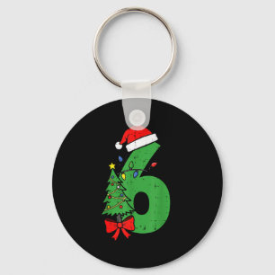 Number 6 Christmas 6 7 Matching 67 Meme Men Women  Keychain