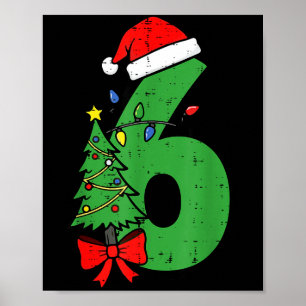 Number 6 Christmas 6 7 Matching 67 Meme Men Women  Poster