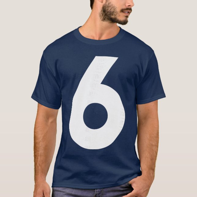 Number 6 Front Number 7 Back Funny 67 Meme Men Wom T-Shirt (Front)