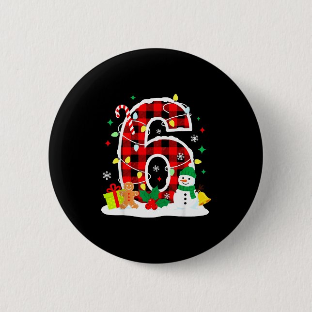 Number 6 Funny 67 Six Seven Meme Matching Couple C 2 Inch Round Button (Front)