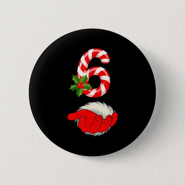 Number 6 Funny 67 Six Seven Meme Matching Couple C 2 Inch Round Button (Front)