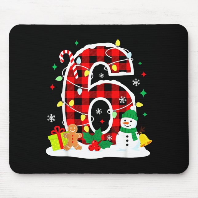 Number 6 Funny 67 Six Seven Meme Matching Couple C Mouse Pad (Front)