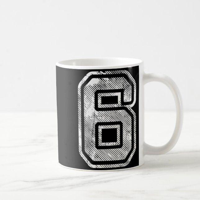 Number 6 Funny Matching 67 Meme Halloween 6th Birt Coffee Mug (Right)