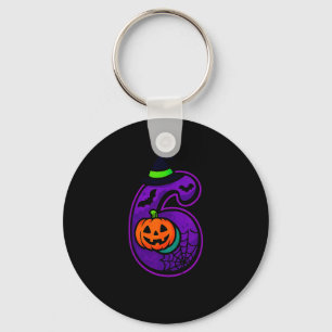 Number 6 Funny Meme Saying 6 7 Six Seven Halloween Keychain