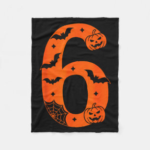 Number 6 Funny Six Seven Meme Halloween  Fleece Blanket