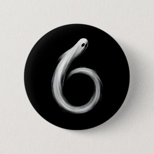 Number 6 Ghost Funny Six Seven 67 Halloween Meme  2 Inch Round Button