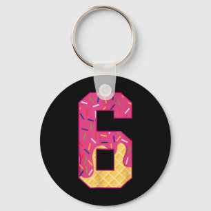 Number 6 Ice Cream Drip 67 Meme Couple Halloween C Keychain