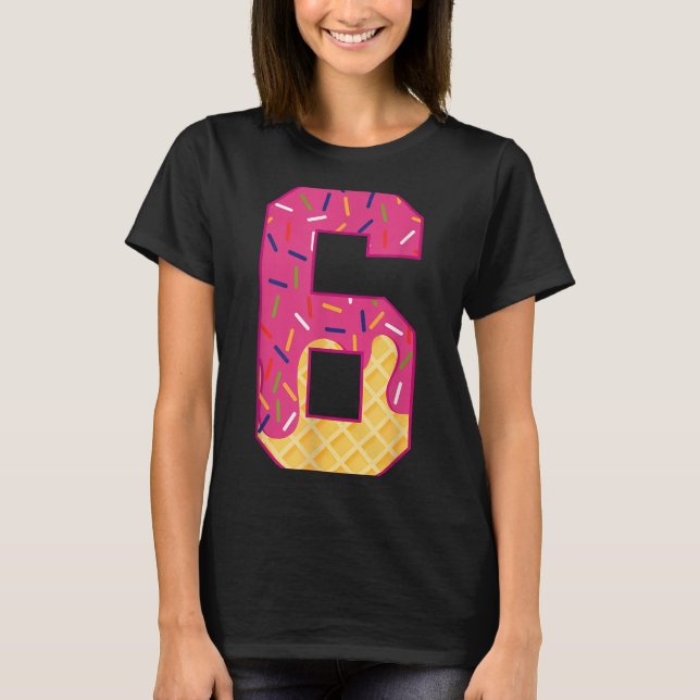 Number 6 Ice Cream Drip 67 Meme Couple Halloween C T-Shirt (Front)