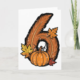 Number 6 Matching 67 Meme 6 7 Thanksgiving Boys Yo Card