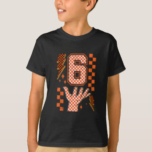 Number 6 Matching 67 Meme Checkered Halloween Cost T-Shirt