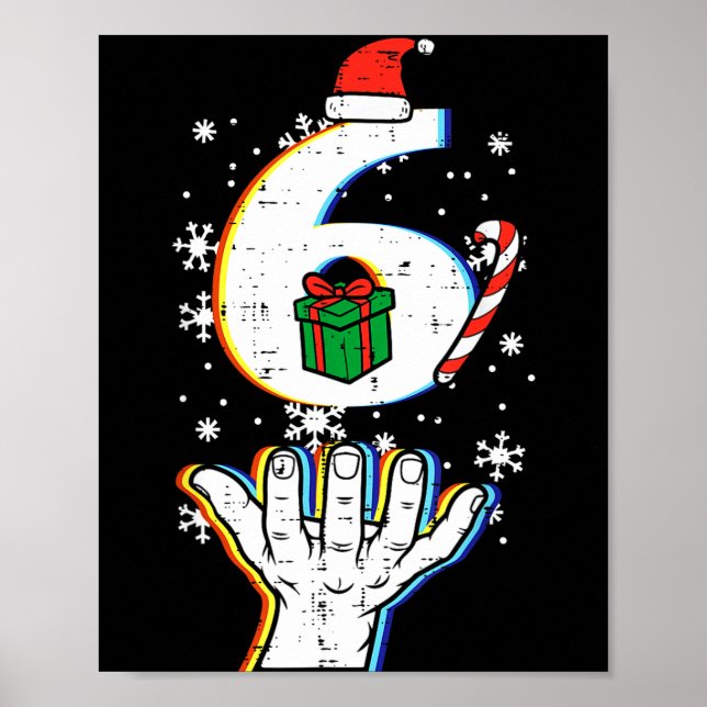 Number 6 Matching 67 Meme Christmas 6 7 Xmas Men W Poster (Front)