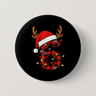 Number 6 Matching 67 Meme Christmas Costume Men Wo 2 Inch Round Button