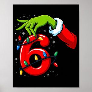 Number 6 Matching 67 Meme Christmas Elf Hand Boys  Poster