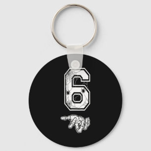 Number 6 Matching 67 Meme Couples Halloween Costum Keychain
