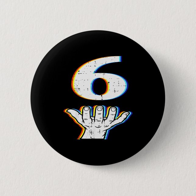 Number 6 Matching 67 Meme Halloween Costume Men Wo 2 Inch Round Button (Front)
