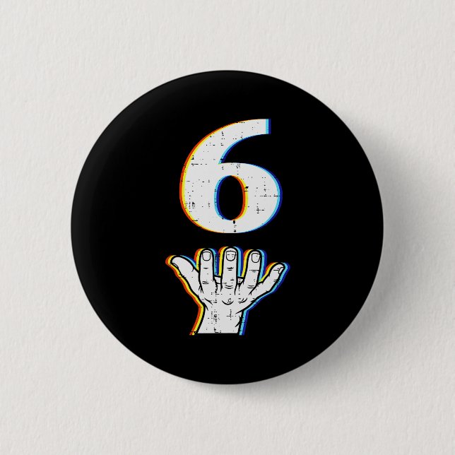 Number 6 Matching 67 Meme Halloween Costume Men Wo 2 Inch Round Button (Front)