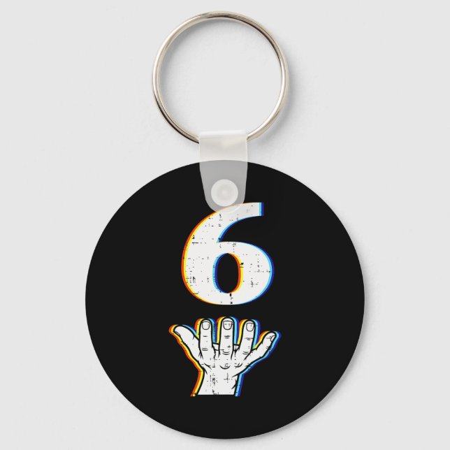 Number 6 Matching 67 Meme Halloween Costume Men Wo Keychain (Front)