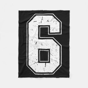 Number 6 Matching Costume 67 Meme Costume Distress Fleece Blanket