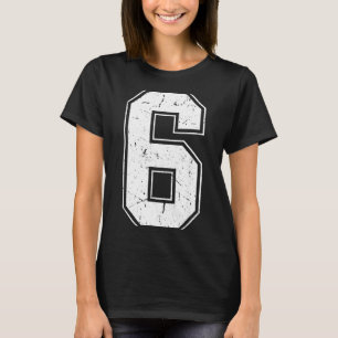 Number 6 Matching Costume 67 Meme Costume Distress T-Shirt