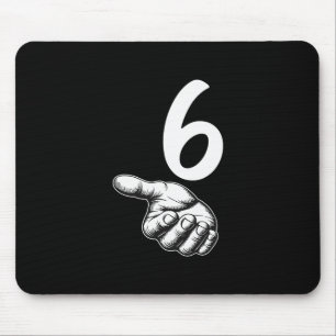 Number 6 Matching Duo 67 Meme Gen Alpha Slang Hall Mouse Pad