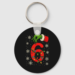 Number 6 Matching Six Seven Meme Christmas Boys Yo Keychain