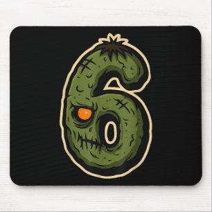 Number 6 Monster 67 Meme Matching Couple Halloween Mouse Pad