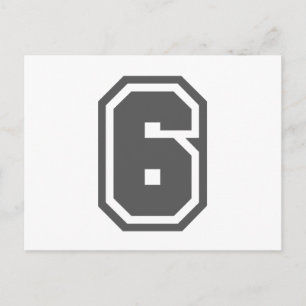 Number 6 postcard