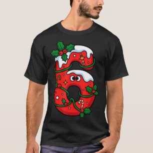 Number 6 Santa Costume Meme Christmas Matching Cou T-Shirt