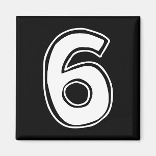 Number 6 Six Seven 6 7 Meme 67 Funny 6th Birthday Magnet
