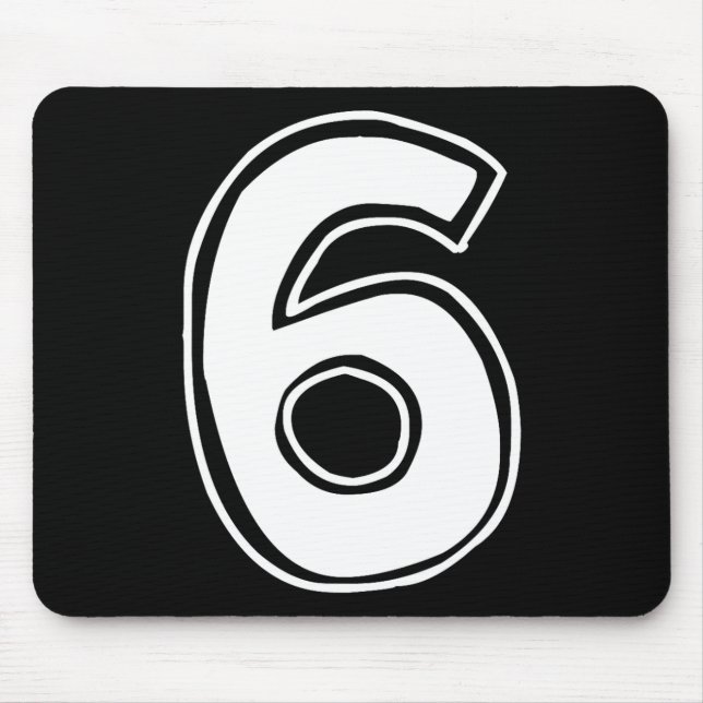 Number 6 Six Seven 6 7 Meme 67 Funny 6th Birthday  Mouse Pad (Front)