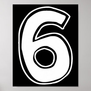 Number 6 Six Seven 6 7 Meme 67 Funny 6th Birthday  Poster