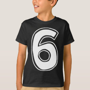 Number 6 Six Seven 6 7 Meme 67 Funny 6th Birthday  T-Shirt