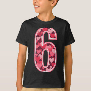 Number 6 Tee Six Seven 6 7 67 Valentines Matching 