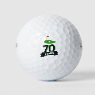 Number 70 par golf course for 70th birthday golfer balls