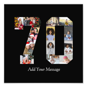 Number 70 Photo Collage