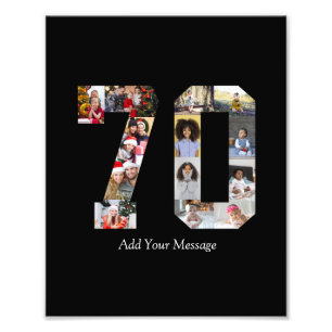 Number 70 Photo Collage Print