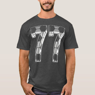 Number 77 Jersey 77 Mom Player Fan 1 T-Shirt