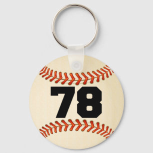 Number 78 Baseball Keychain
