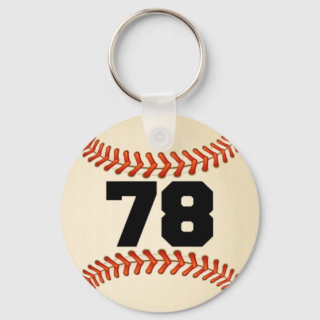 Number 78 Baseball Keychain (Front)