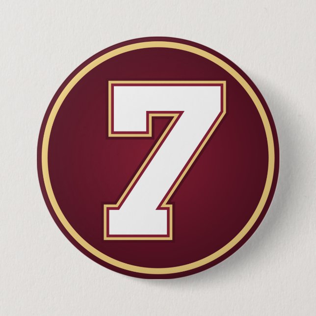 Number 7 3 inch round button (Front)