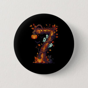 Number 7 67 Meme Halloween Pumpkin Costume Matchin 2 Inch Round Button