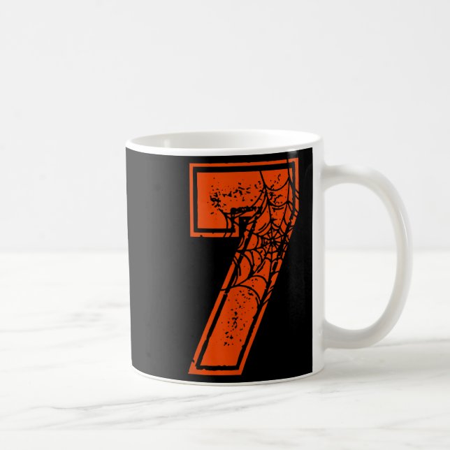 Number 7 67 Meme Halloween Pumpkin Costume Matchin Coffee Mug (Right)