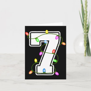 Number 7 7th Birthday Boy Christmas Happy Birthday Card