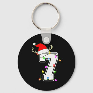 Number 7 7th Birthday Boy Christmas Happy Birthday Keychain