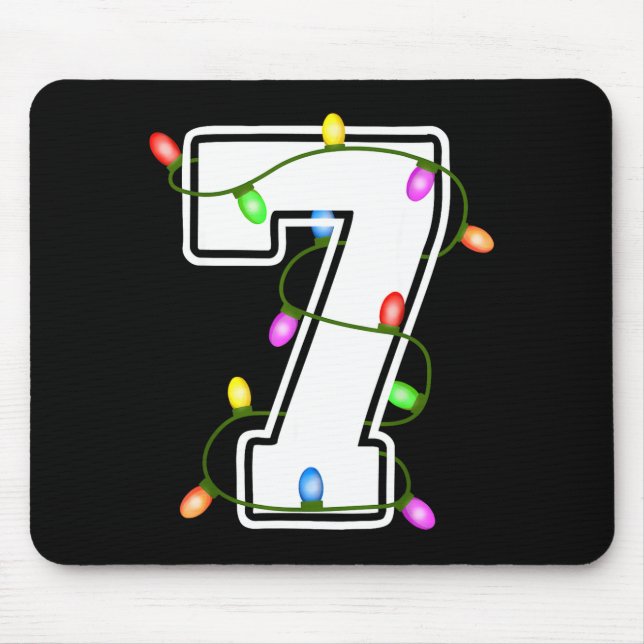 Number 7 7th Birthday Boy Christmas Happy Birthday Mouse Pad (Front)