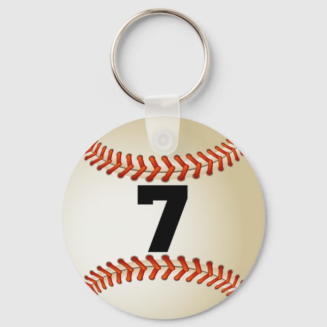Number 7 Baseball Keychain (Front)