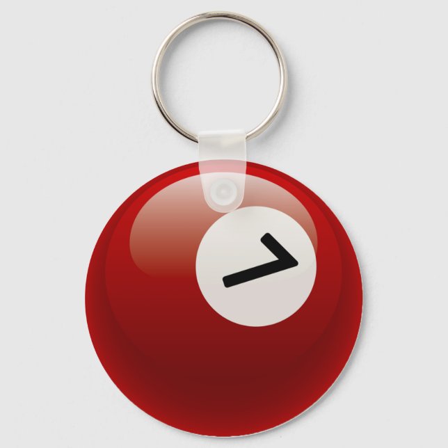 NUMBER 7 BILLIARDS BALL KEYCHAIN (Front)
